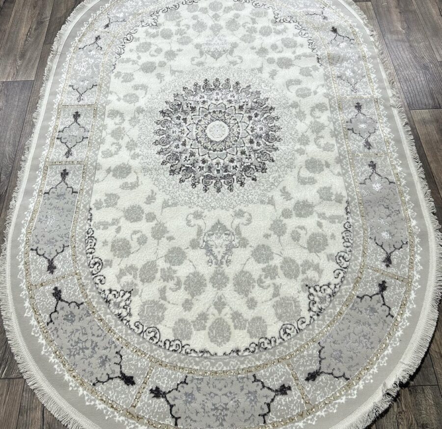 Круглый ковёр Valentino + vigo 6817A_L_GREY_L_GREY, Турция