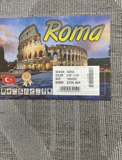 Овальный ковёр Roma  4025A_GREY_GREY, Турция