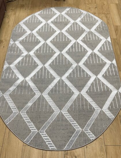 Овальный ковёр Roma  4025A_GREY_GREY, Турция