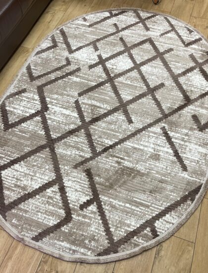 Овальный ковёр Sun_life  A945AC_L_BEIGE_P_WHITE, Турция