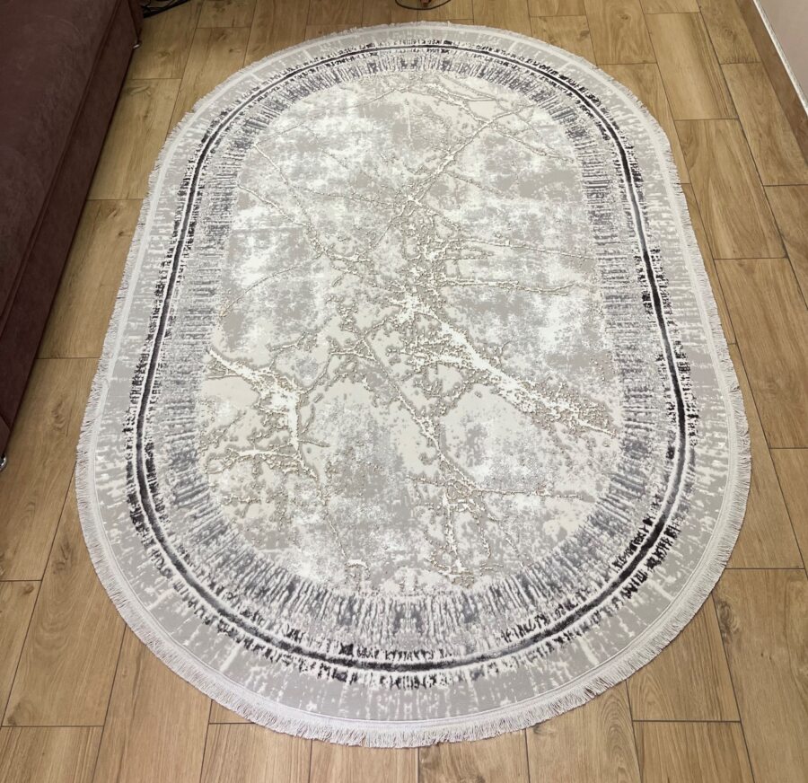 Овальный ковёр Valentino + vigo 6025A_L_GREY_L_GREY, Турция