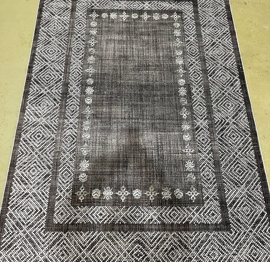 Прямоугольный ковёр Effero  A519BK_D_GREY_GREY, Турция