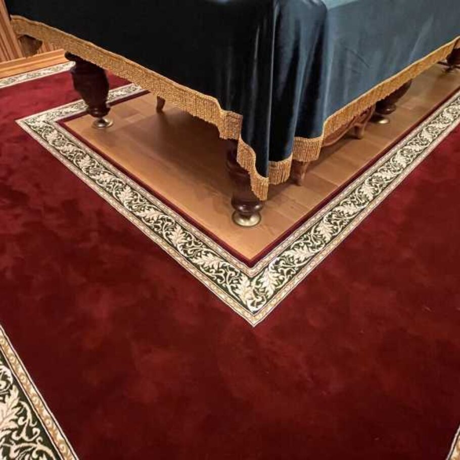 Производство и монтаж ковровой дорожки в бильярдной комнате Московская область