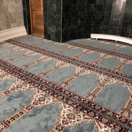 Наша выполненная работа: укладка и монтаж коврового покрытия в мечети села Медяна, Краснооктябрьский район