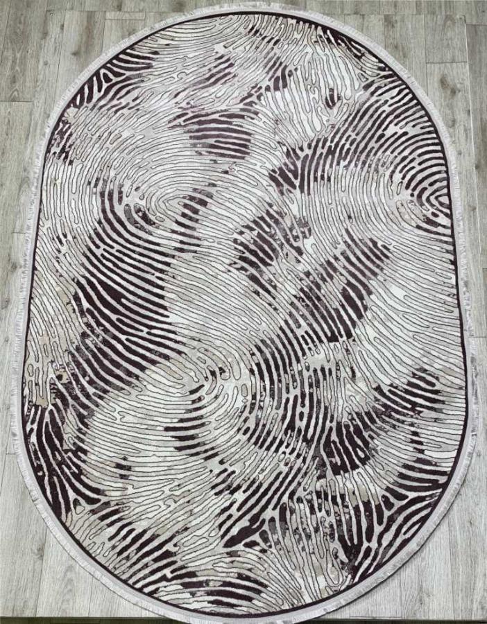 Купить овальный ковер из полиэстера Rimma 36911a-lila-beige-oval ...