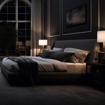 Черный ковролин в интерьере