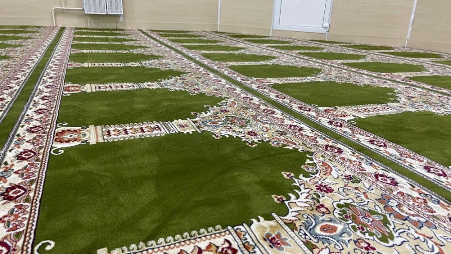 Зеленый ковролин в интерьере