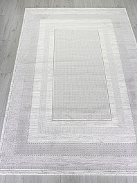 Прямоугольный ковер из полиэстера f040ac - grey / white | Турция