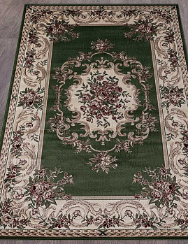 Прямоугольный ковер из синтетики d057 - green | Россия