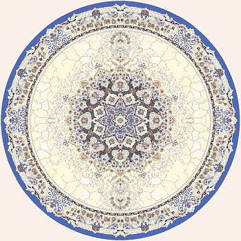 Круглый ковер  amira-4922a-d-blue-d-blue-krug | Турция