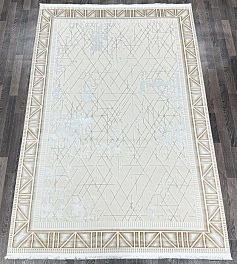 Прямоугольный ковер из полиэстера 17305-white-beige | Турция