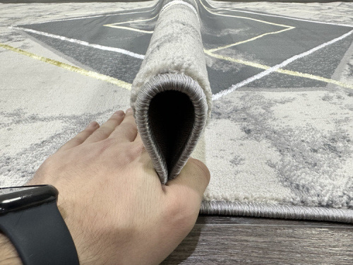 Ковер Fame 0166A_L. GREY / GOLD-овал фото 6