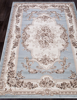 Прямоугольный ковер из синтетики 4015 L.BLUE-BROWN | Россия