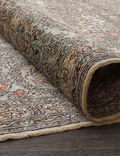 tibet silk & silk s-02 - cream / blue прямоугольник фото 2