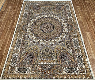 Прямоугольный ковер из бамбука 3809A cream/cream | Турция