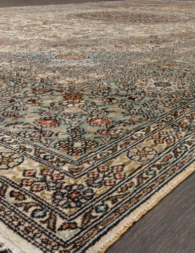 tibet silk & silk s-02 - cream / blue прямоугольник фото 5