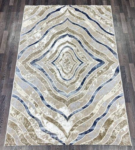 Semnan D066A_CREAM SHIRINK / BLUE FDY