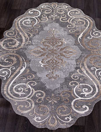 Прямоугольный ковер из полиэстера/синтетика 00858c - grey / brown | Турция