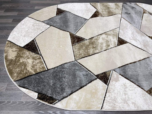 Ковер Aura 40676C_VIZON / KAHVE овал фото 6