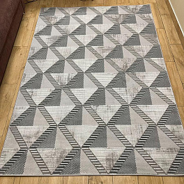 Прямоугольный ковер из полиэстера f094ag-white-c-l-grey | Турция