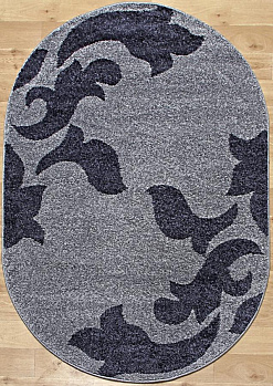 Овальный ковер из синтетики t620 - BLUE-NAVY | Россия
