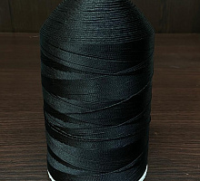 Лавсановая нить для оверлока черная Вторичная