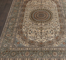 tibet silk & silk s-02 - cream / blue прямоугольник