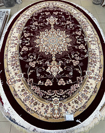 Овальный ковер из акрила NIGIN MASHAD IRANI 1802_RED овал | Иран