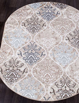 Овальный ковер из синтетики d310 - cream-brown | Россия