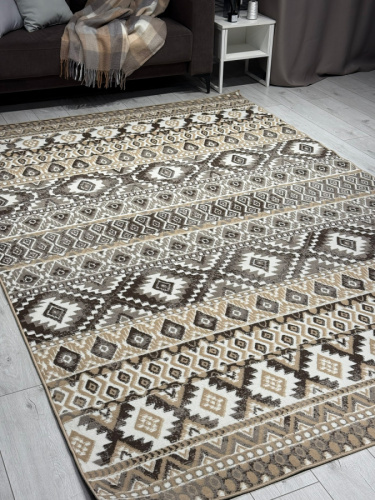 Ковер praga 06050a - brown / toz gri прямоугольник, из синтетики, коричневый, 0,8×1,5, фото 3