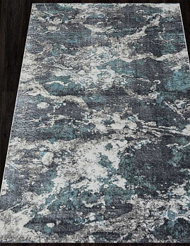 Прямоугольный ковер из полиэстера 02463h - blue / grey | Турция
