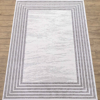 Прямоугольный ковер из полиэстера a5896a-cream-a-gri | Турция