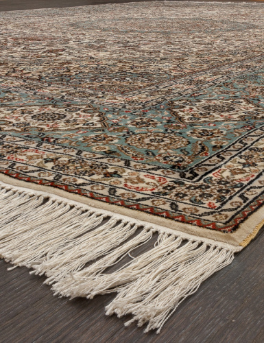 tibet silk & silk s-08 - cream / blue прямоугольник фото 3