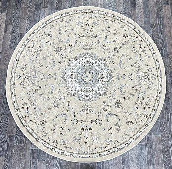 Круглый ковер из полиэстера a065a-light-beige-shrink-light-beige-shrink-krug | Турция