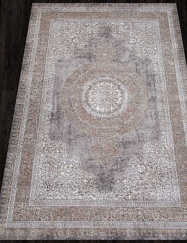 Прямоугольный ковер из синтетики 04073c - grey / brown | Турция