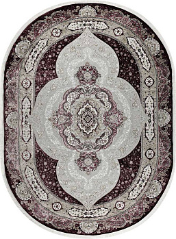 Овальный ковер из полиэстера kover-sanat-viscon-36925a-oval-dl-lila-dl-lila | Турция