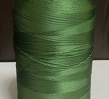 Лавсановая нить для оверлока зеленая вторичная