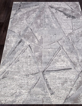 Прямоугольный ковер из синтетики 04022g - grey / grey | Турция