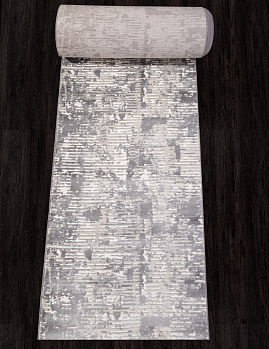 Ковровая дорожка atlantis d999 - cream-gray | Россия, 100% Polypropylene (PP), серый