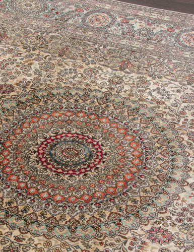 tibet silk & silk s-05 - cream / blue прямоугольник фото 5