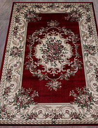 Прямоугольный ковер из синтетики d057 - red | Россия