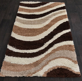 Прямоугольный ковер из синтетики s607 - BEIGE-BROWN | Россия