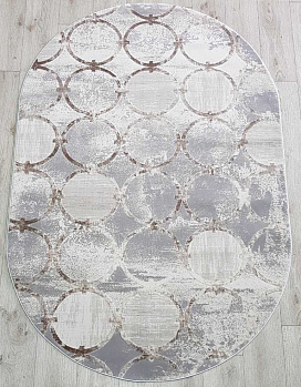 Овальный ковер из акрила 36444b-d-vizon-l-beige | Турция