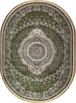 Овальный ковер  kover-rubin-20058a-oval-green-green | Иран