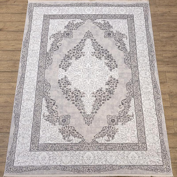 Прямоугольный ковер из полиэстера n893a-white-gray2 | Турция