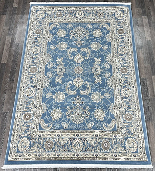 Прямоугольный ковер из синтетики 1715a-blue-blue | Турция