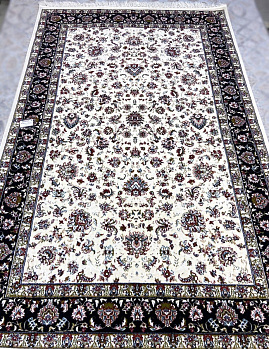 Прямоугольный ковер из полиэстера EMPERA SILK A047A_BAP72_BONE_NAVY | Турция