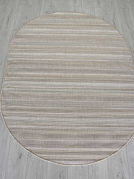 Овальный ковер из синтетики s146 - beige | Россия