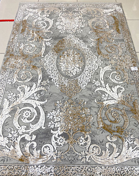 Прямоугольный ковер из шерсти Nessa R125B_NSG55_DARK_GREY | Турция