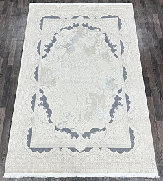 Прямоугольный ковер из полиэстера 17351-white-blue | 
